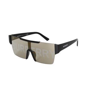 🕶️😎Burberry Shield Sunglasses Black Frame Mirrored Lenses